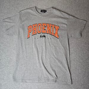 BoohooMAN Men's Phoenix Arizona Cotton Graphic Logo Gray T-Shirt‎ - Size S